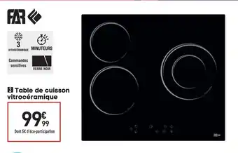 Conforama Table de cuisson vitrocéramique offre