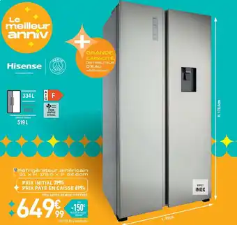 Conforama Réfrigérateur américain offre