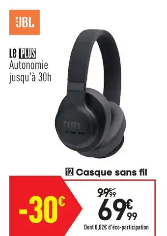 Conforama Casque sans fil offre