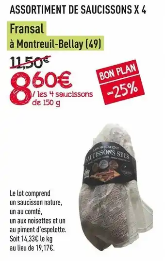 Assortiment de saucissons X 4