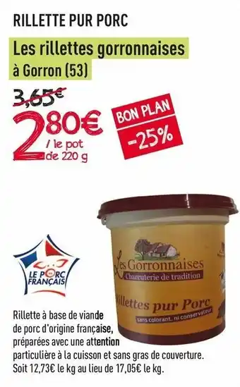 Rillette pur porc