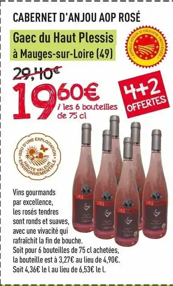 Frais d'ici Cabernet d'anjou aop rosé offre