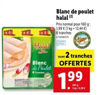 Lidl Blanc De poulet halal offre