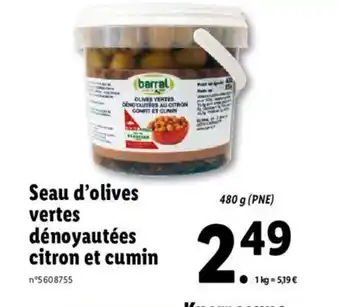 Lidl Seau d'Olives vertes offre