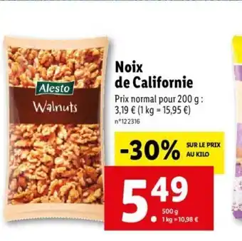 Lidl Noix de Californie offre