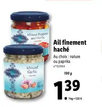 Lidl Ail finement haché offre
