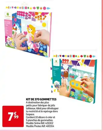 Auchan KIT DE 370 GOMMETTES offre