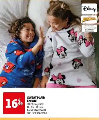Auchan SWEAT PLAID ENFANT offre