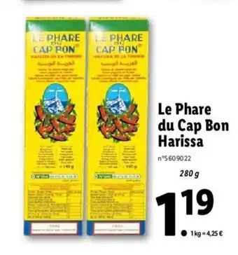 Lidl Le Phare du Cap bon Harissa offre
