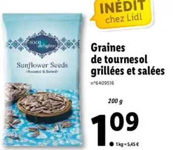 Lidl Grains de tournesol grillées et salées offre