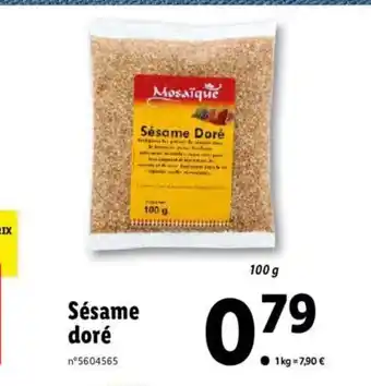 Lidl Sésame doré offre