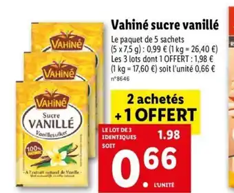 Lidl Vahiné sucre vanillé offre