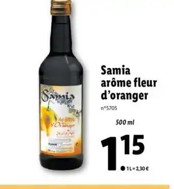 Lidl Samia Arôme fleur d'oranger offre