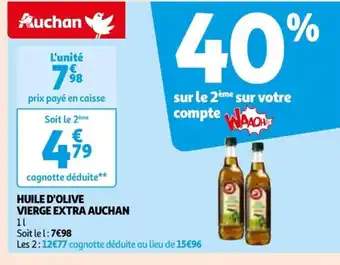 Auchan HUILE D'OLIVE VIERGE EXTRA AUCHAN offre