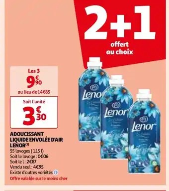 Auchan ADOUCISSANT LIQUIDE ENVOLÉE D'AIR LENOR(¹) offre