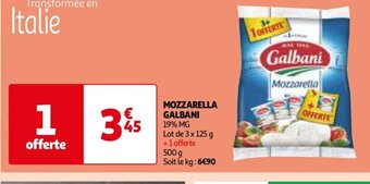 Auchan MOZZARELLA GALBANI offre