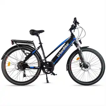 Vélo électrique urbanbiker  vtc viena 23 bleu, roues 26,720wh(48v 15ah)