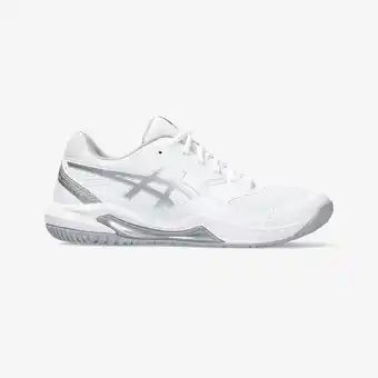 Decathlon Chaussures de tennis femme multicourt - gel dédicate 8 blanc argent offre