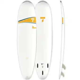 Surf rigide 7'6 mini longboard - livré avec 3 ailerons fcs