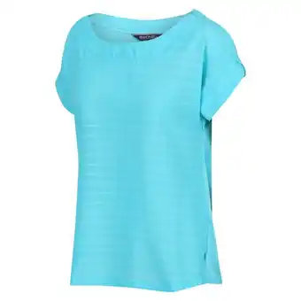 Decathlon Adine t-shirt fitness à manches courtes pour femme - bleu vif offre