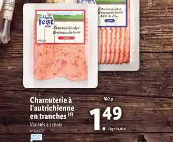 Charcuterie Ă l'autrichienne en tranches