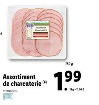 Lidl Assortiment de charcuterie offre