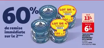 Auchan Supermarché Petit navire thon naturel démarche responsable offre