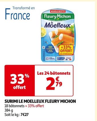 Auchan Supermarché Fleury michon surimi le moelleux offre