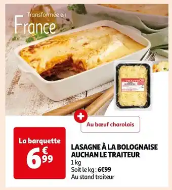 Auchan Auchan lasagne à la bolognaise le traiteur offre