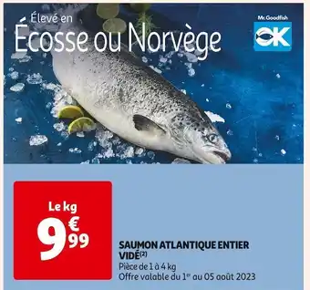 Auchan Supermarché Saumon atlantique entier vidé offre