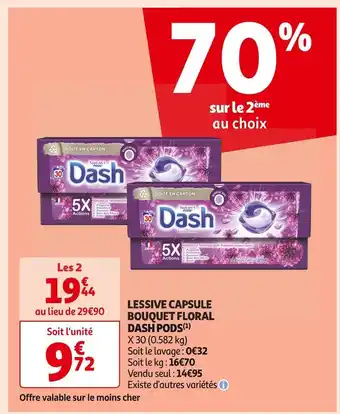Auchan Supermarché Dash lessive capsule bouquet floral pods(1) offre