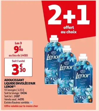 Auchan Lenor adoucissant liquide envolée d'air (1) offre