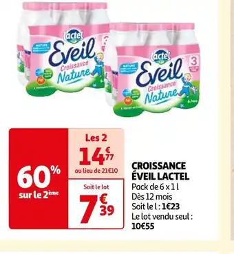 Auchan Lactel croissance éveil offre