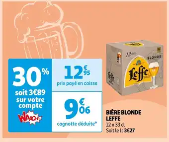 Auchan Leffe bière blonde offre