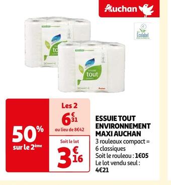 Auchan Auchan essuie tout environnement maxi offre