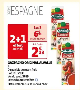 Auchan Alvalle gazpacho original offre