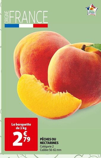 Auchan Pêches ou nectarines offre