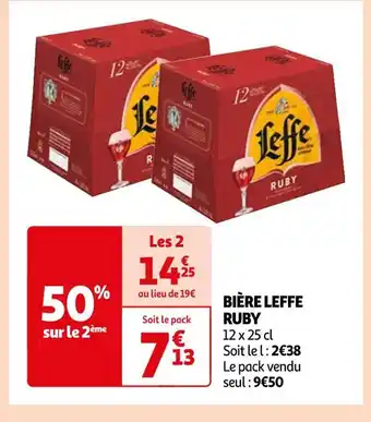 Auchan Leffe ruby bière offre