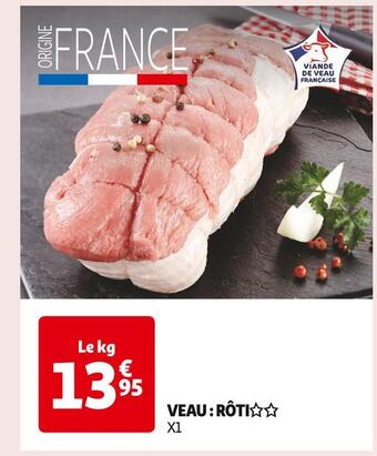 Auchan Supermarché Veau : rôti offre