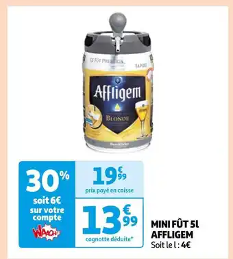 Auchan Affligem mini fût 5l offre