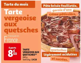 Auchan Supermarché Tarte vergeoise aux quetsches offre