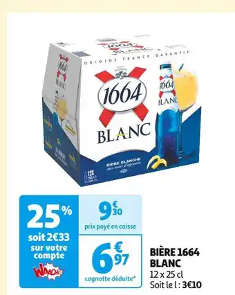 Auchan Supermarché 1664 bière blanc offre