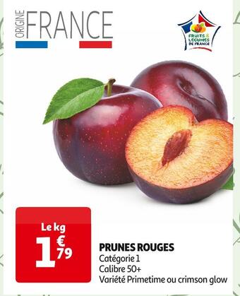 Auchan Supermarché Prunes rouges offre