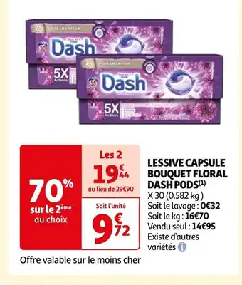 Auchan Dash lessive capsule bouquet floral pods(1) offre