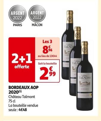 Auchan Supermarché Château talmont bordeaux aop 2020 offre