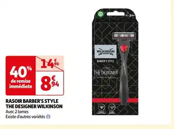 Auchan The designer wilkinson rasoir barber's style offre