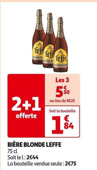 Auchan Supermarché Leffe bière blonde offre