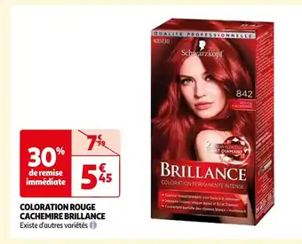 Auchan Schwarzkopf coloration rouge cachemire brillance offre