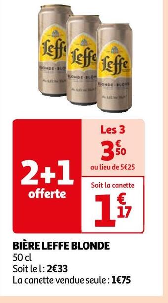 Auchan Leffe bière blonde offre
