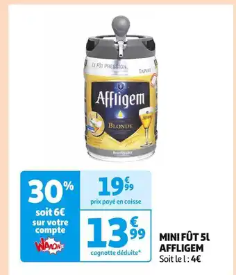 Auchan Supermarché Affligem mini fût 5l offre
